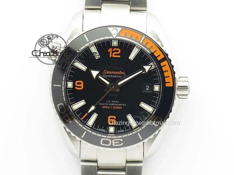 0309 Trendy 2016 Planet Ocean 43.5mm SS V6F Best Edition Black Dial On SS Bracelet A 8210